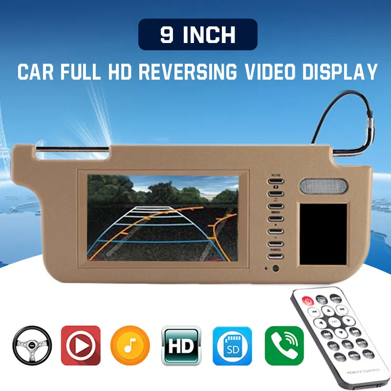 Vehemo 7" TFT LCD Sunvisor View Monitor DVD/VCD/GPS/TV Screen Car Sun