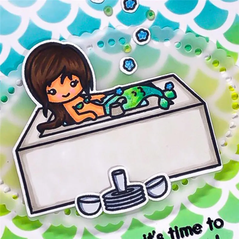 

Naifumodo Dies and Stamps Girl Metal Cutting Dies Stencil Scrapbooking Photo Album Card Paper Embossing Craft DIY Cutting Dies