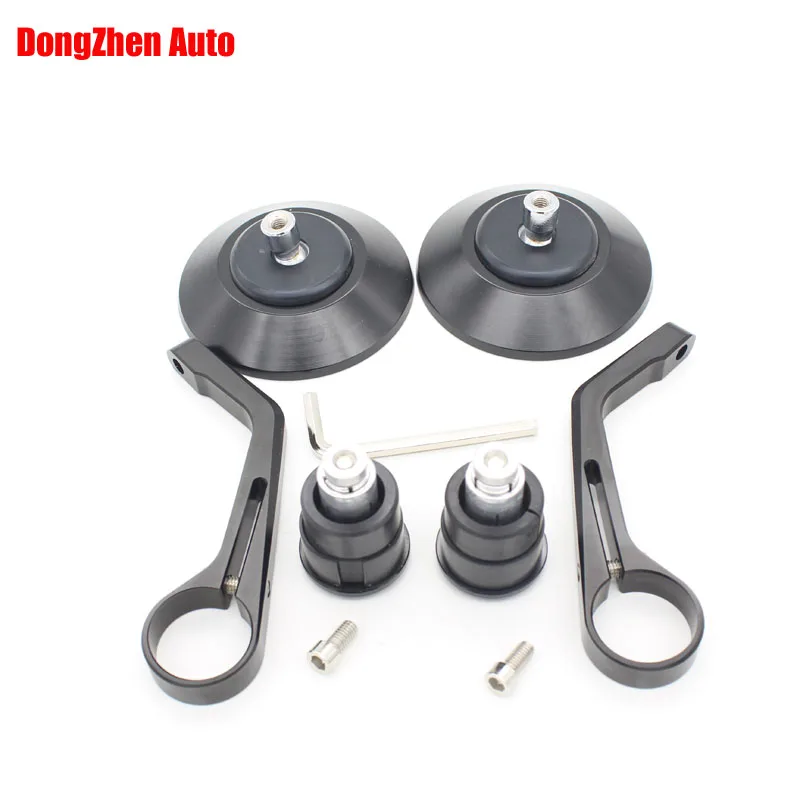 

7/8" Universal Round Motorbike Motorcycle Rear View Handle Bar End Rearview Side Mirror Chrome Black Accessories