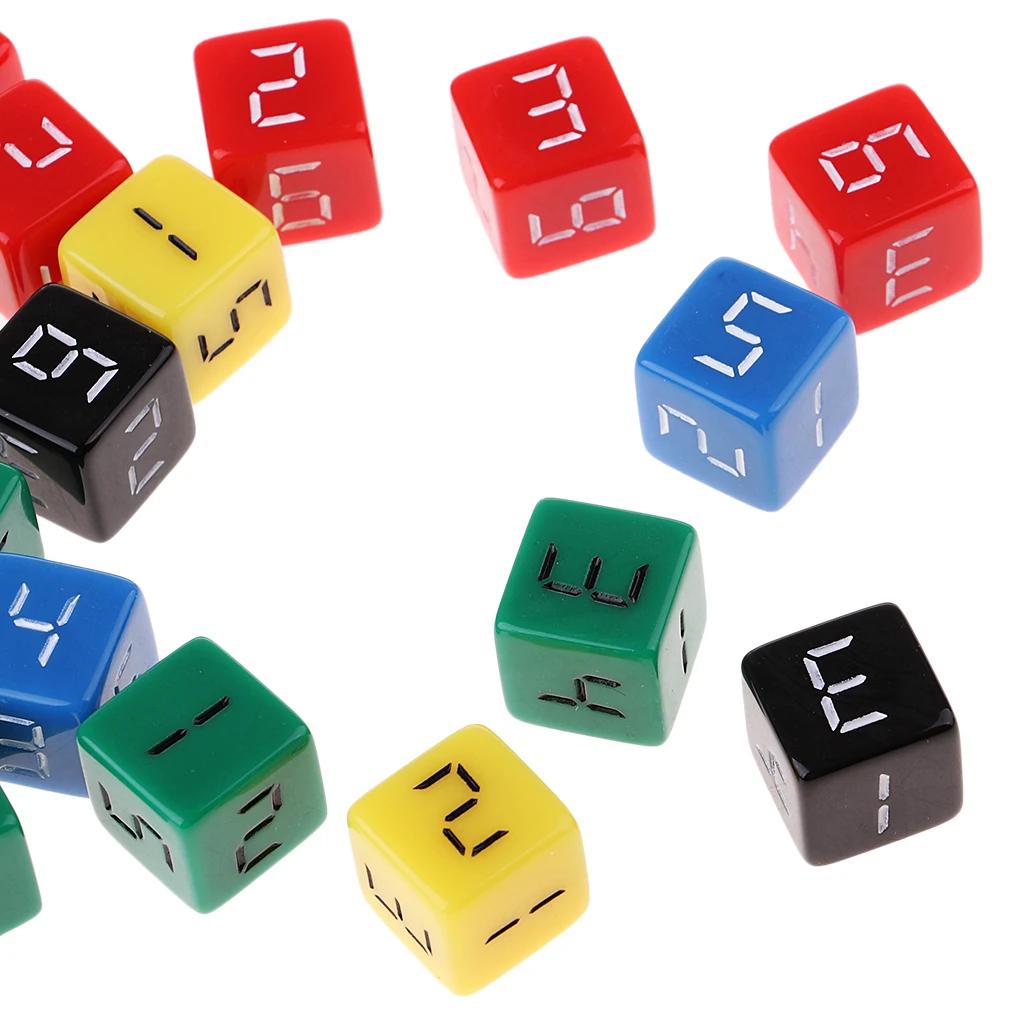 25x Acrylic Square Six Sided D6 Dices 16mm for KTV Shaker Cup Game Prop Gift Six Sided Acrylic Dice 