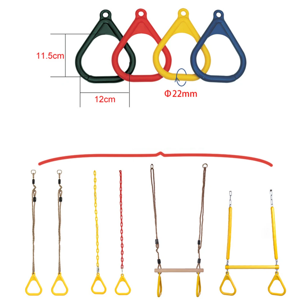 3 Pieces Kids Outdoor Swing Ring Playground Swing Accessories Replacement