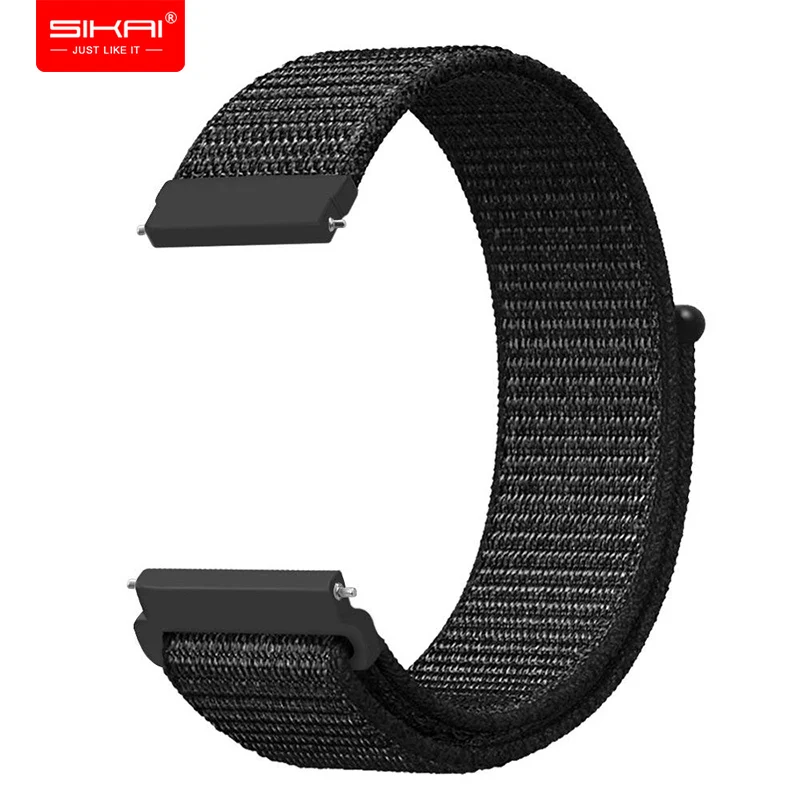 

for Amazfit bip GTR 42MM strap Ticwatch E Samsung Gear S2 Huami smart watch SIKAI 20mm Nylon Sport Velcro Loop Band Breathable