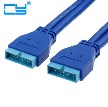 

USB 3.0 Motherboard 20pin male header connector to 20p male extension cable 0.5m