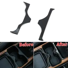 Barbecue @ FUKA – support de tasse d'eau avant chromé, garniture de couverture pour Honda CRV CR-V 2017 – 18, gris bleu argent, 2 pièces