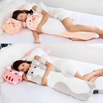 

Long Cat Plush Toy 70/90 cm Pillow Dolls For Children High Quality Software Cotton Baby Brinquedos Animals For Gift
