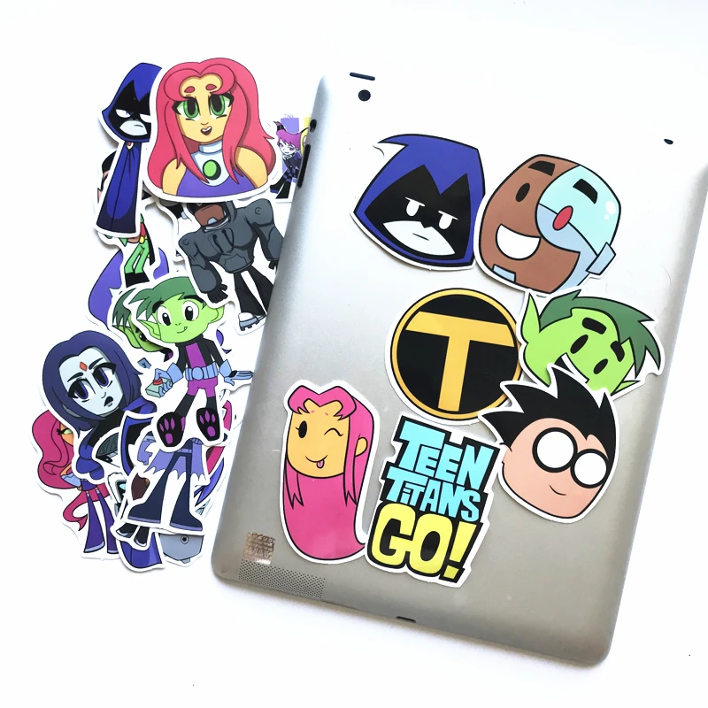 TD ZW 26 шт./лот, американский комикс, Teen Titans Go, наклейка s для сноуборда, ноутбука, багажа, автомобиля, холодильника, автомобиля, Стайлинг, наклейка Pegatina