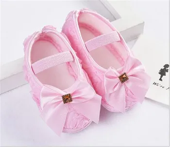 

Lovely Flower Baby Lace Shoes Infant Soft First Walkers Girls Princess Shoes