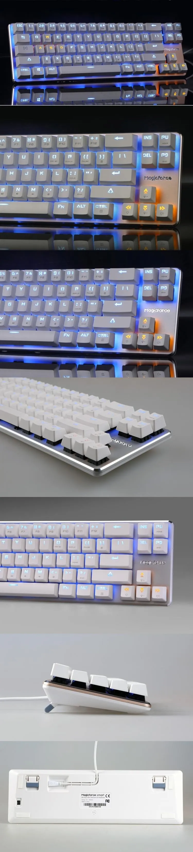 Magicforce Smart 68 клавиш USB Проводная с подсветкой Antighosting Механическая игровая клавиатура KAILH/GATERON переключатели