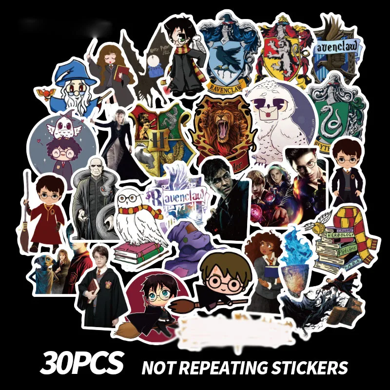 

Cartoon Waterproof Harri Potter Hogwarts Stickers DIY Sticker Toys for Fridge Suitcase Bike Motorcycle Skateboard Decor Stickers