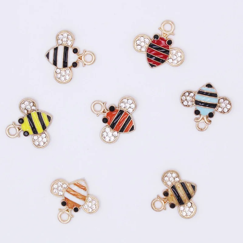 Engood 2018New 10Pcs Animals Bees Rhinestone Button for DIY Hair accessories or earring and necklace Pendants decoration BT104 Engood 2018New 10Pcs Animals Bees Rhinestone Button for DIY Hair accessories or earring and necklace Pendants decoration BT104