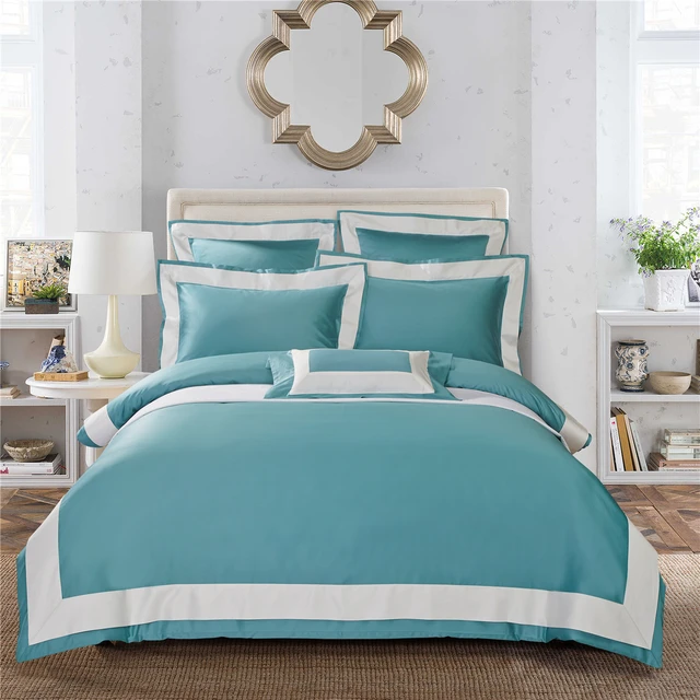 Buy Luxury 4pcs High Quality 650 Thread Count Blue