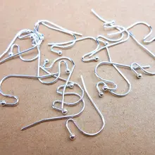100 шт. новое поступление застежки для сережек подлинное серебро 925 пробы ювелирные изделия ушные провода S шариковые крючки DIY ручной работы коллекции