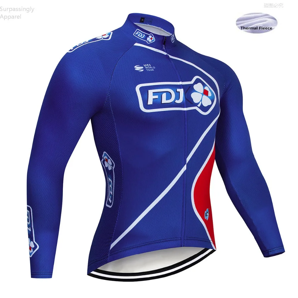 Новинка 2019 синяя FDJ Команда Pro Велоспорт Джерси MTB Ropa Ciclismo мужская женская унисекс