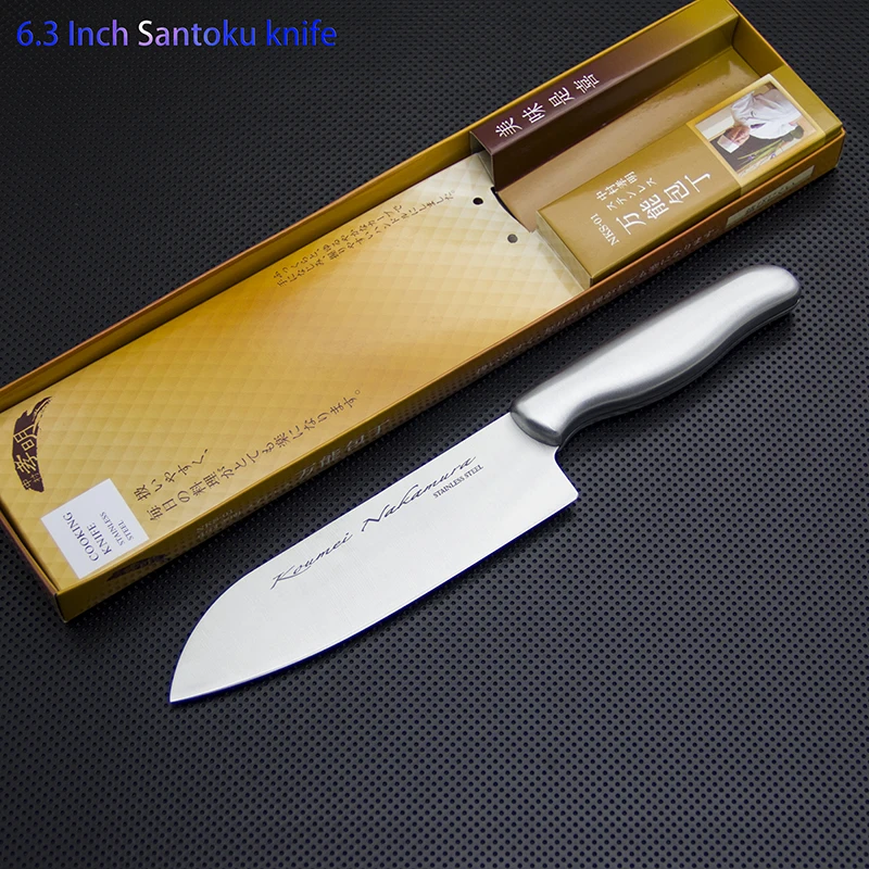 6,3 дюймов нож шеф-повара Santoku 420SS лезвие кухонный нож с ручкой из нержавеющей стали бытовые инструменты поварские ножи