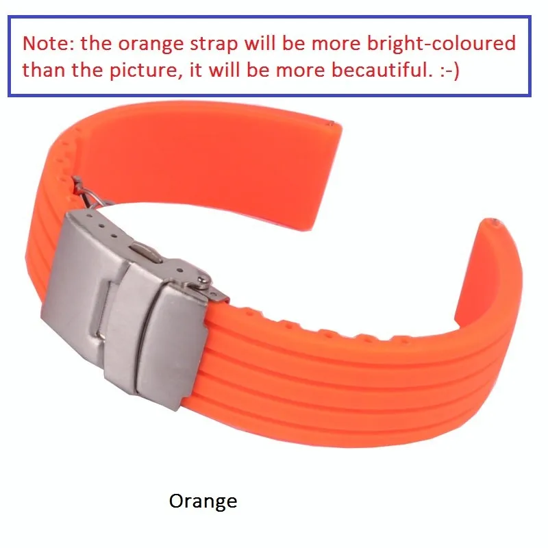 Buy 2 get 10% off) New fashion Silicone Rubber 18/20/22/24mm Solid Red/Black/brown Watch Army Military watchbands Strap Bands