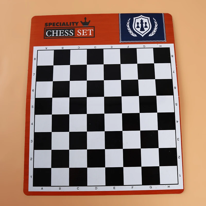 Высокое качество изысканный Стандартный твердый набор пластиковых шахмат Портативный кожаный Шахматная доска Детский подарок игра-головоломка