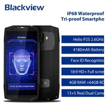 Em Estoque! Blackview bv9000 ip68 impermeável 4g lte telefone mtk6757 octa núcleo android 7.1 4gb + 64gb com telefone celular móvel nfc otg