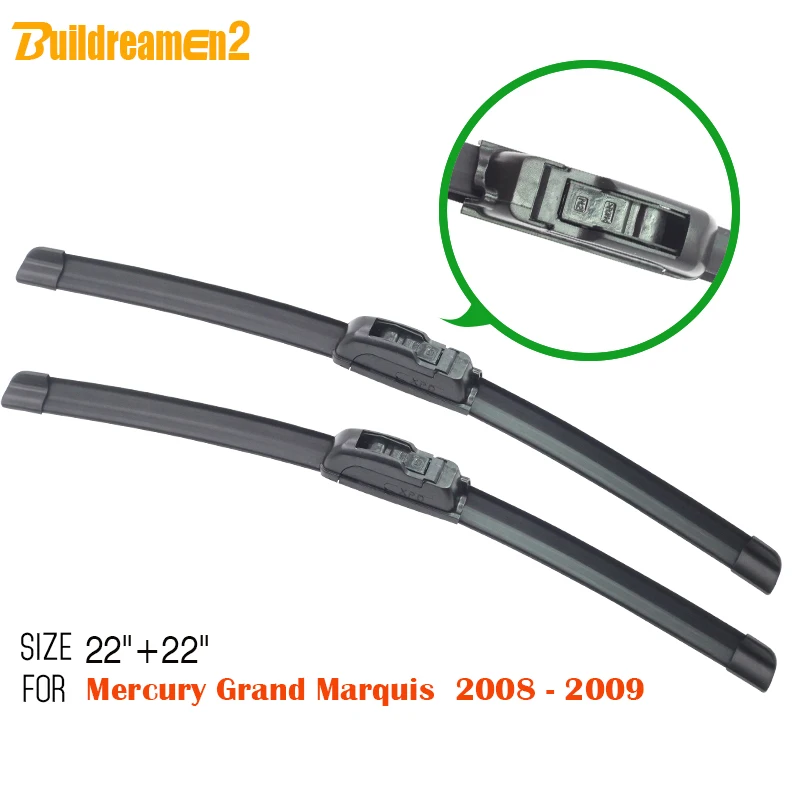 Buildreamen2 Bracketless Car Windscreen Wiper For Mercury Grand Marquis