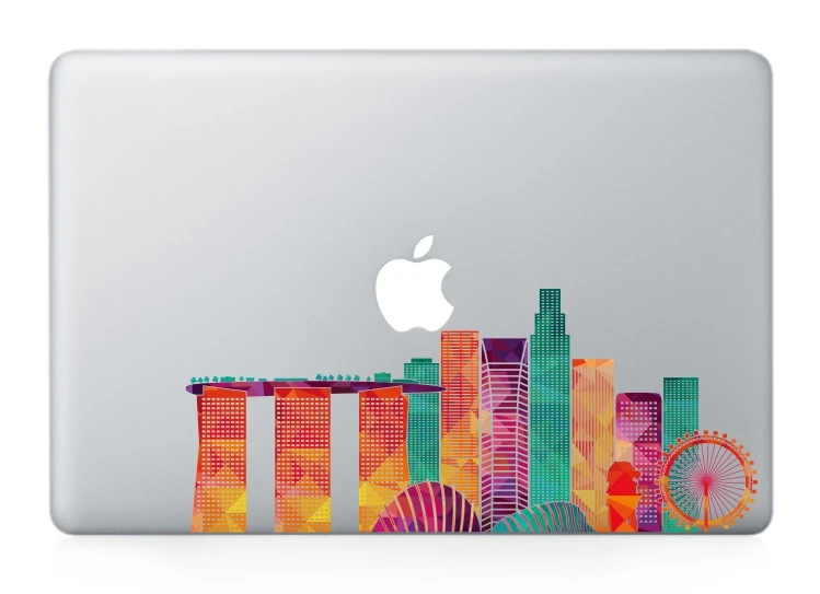 GOOYIYO - New Laptop Sticker Famous City Sight Landmark Skins For MacBook Air Pro Retina 11 13 15 Sticker Vinyl Partial Decal