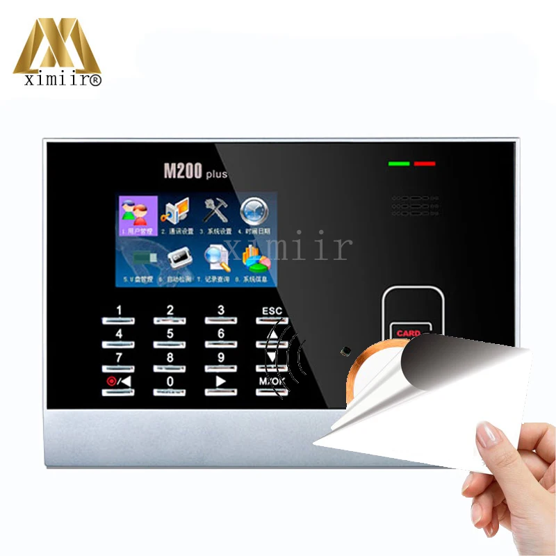 

Good Quality 3 Inch Color Screen ZK M200Plus 13.56MHZ MF Card Time Attendance Card Time Recorder Time Clock With IC Card Reader