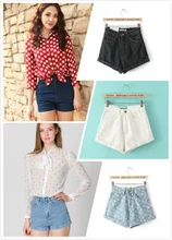 Estilo de verano Pantalones Cortos de Mezclilla de Las Mujeres Pantalones Cortos de Cintura Alta Pantalones Cortos Mujer Solid Corto Para Mujeres Shorts Feminino 9 Colores 7 tamaños