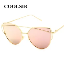 COOLSIR Women Cat Eye Polarized Sunglasses Classic Brand Designer Twin-Beams Sunglasses Coating Mirror Flat Panel Lens COOLSIR Women Cat Eye Polarized Sunglasses Classic Brand Designer Twin-Beams Sunglasses Coating Mirror Flat Panel Lens