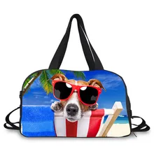 Модный Дамский багаж с объемным рисунком собаки, большой емкости, дорожная сумка с принтом, сумка для путешествий, повседневная сумка