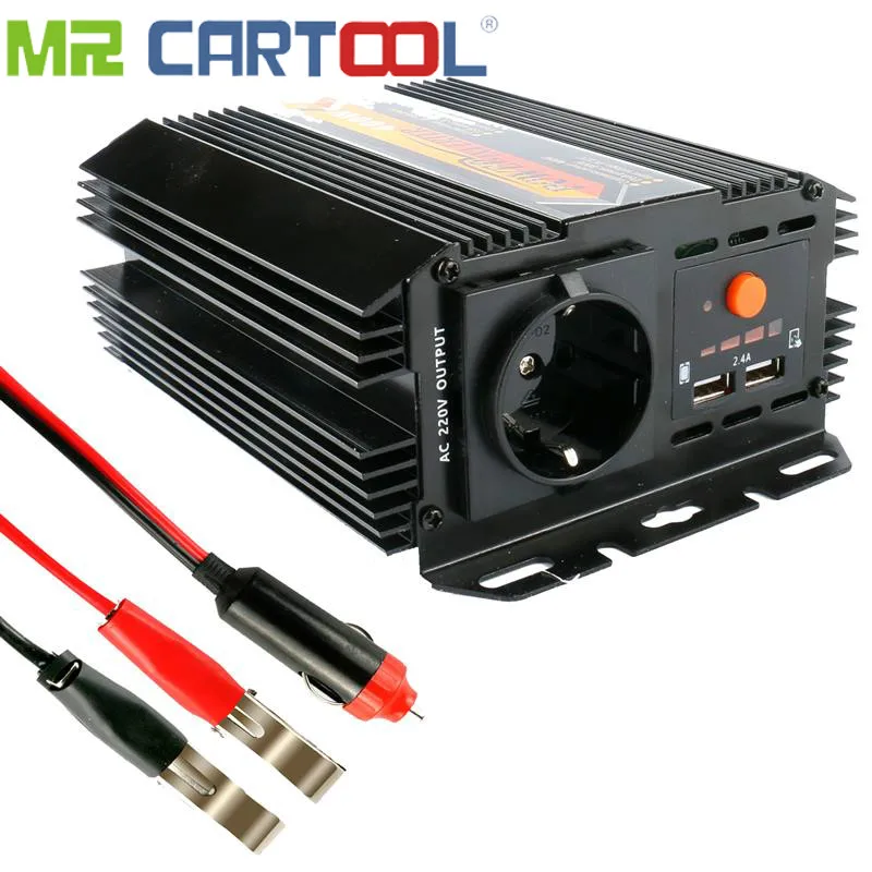 400 Вт полный мощность Инвертор DC 12 В к AC 220 конвертер 5 В/2.4A двойной USB зарядное