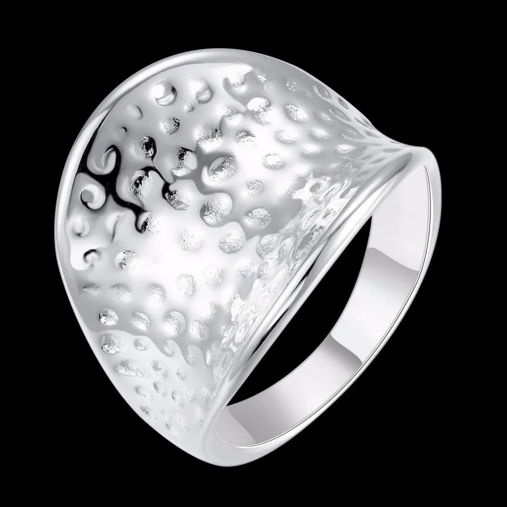 

High-quality 925 pure silver plated Classic Style Big Thumb Rings For Men/Women Jewelry gift boxes free shipping R065