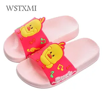

Kids Slippers for Girls Summer Boys Sandals Children Flip Flop Home Bath Shoes Baby Casual Non-slip Flat Beach Shoes Animal Cute