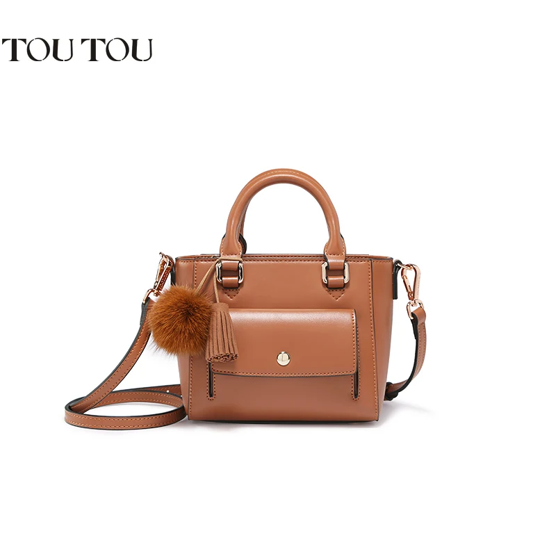 

TOUTOU new spring/summer 2019 simple vintage bag lady versatile mini tote bag cross-shoulder shoulder bag