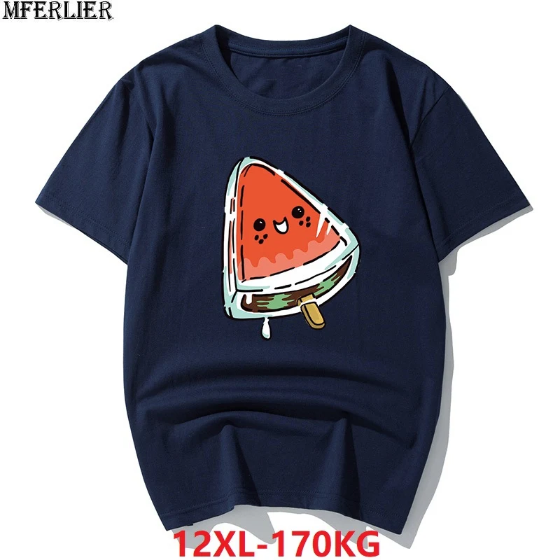 

plus size big 6XL 8XL 10XL 12XL summer men funny lovely t-shirts short sleeve casual home tshirt loose navy blue cartoon tees 54