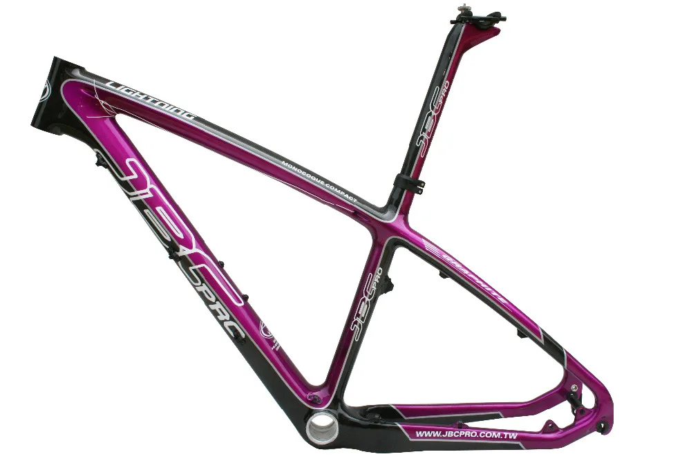 

JBC Lightning Carbon MONOCOQUE MTB Frame with Seat Post and BB30 16" PURPLE