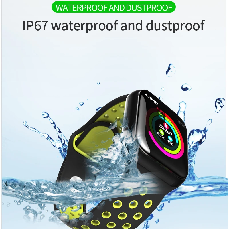 WLMLBU F8 smart watches watch IP67 Waterproof 15 days long standby Heart rate Blood pressure Smartwatch Support IOS Android