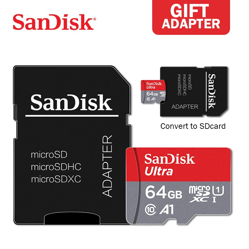 Новейшая карта micro sd sandisk 32 Гб карта памяти 16 Гб 64 Гб sd-карта 128 ГБ с адаптером класс 10 картао де Мемория для телефона huawei