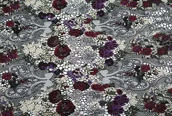

3yards high end Guipure lace fabric, venise lace fabric, haute couture lace 2017 new arrival ,heave embroidered lace fabric