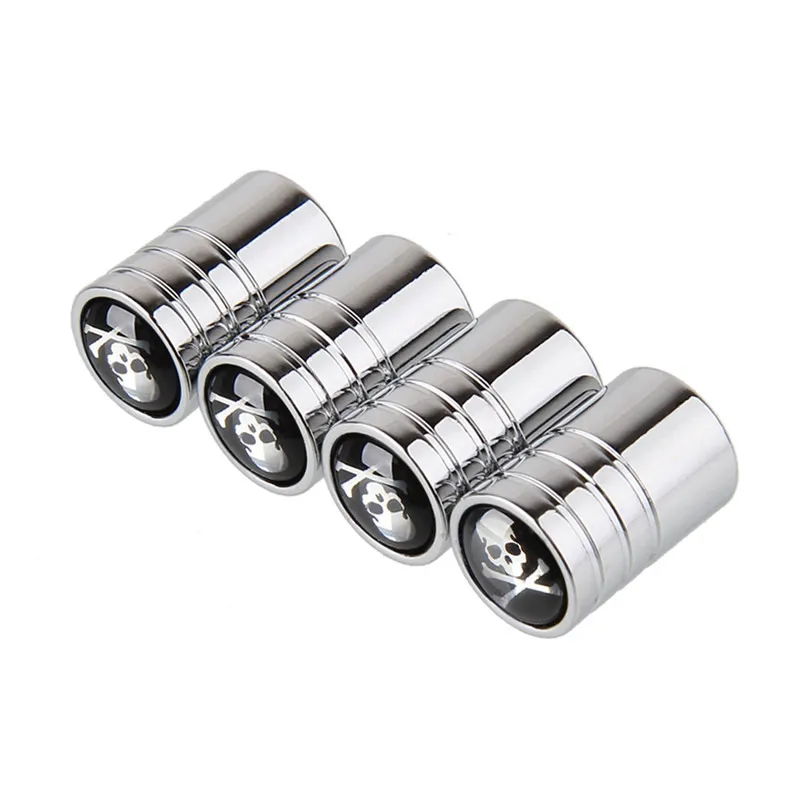 

4Pcs Skull Head Wheel Tire Valve Caps For Toyota Corolla Hybrid Rav4 BMW E36 E46 E39 Mercedes Benz W203 W204 W168 Car Styling