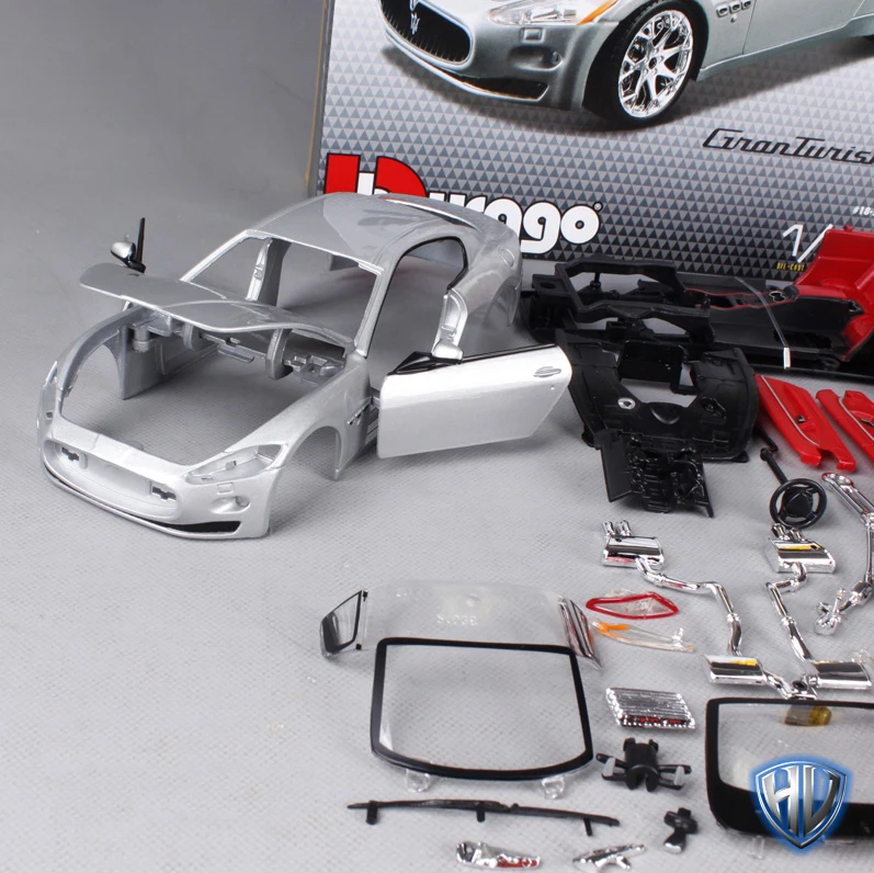 Maisto Bburago 1:24 Maserati GT Gran Turismo сборка DIY гоночный литой под давлением Модель Набор игрушечных автомобилей детские игрушки оригинальная коробка