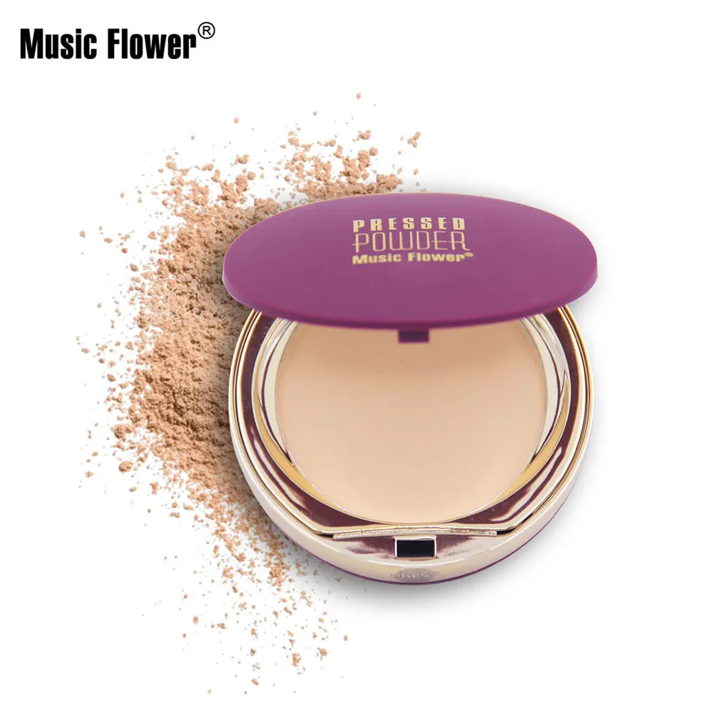 

Music Flower Mineral Pressed Powder Concealer Cream Face Base Foundation Makeup Set Smooth Oil Control Contour Palette Cosmetics