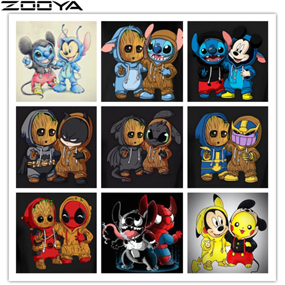 Алмазная картина ZOOYA DIY полная квадратная/круглая мультяшная алмазная вышивка 5D