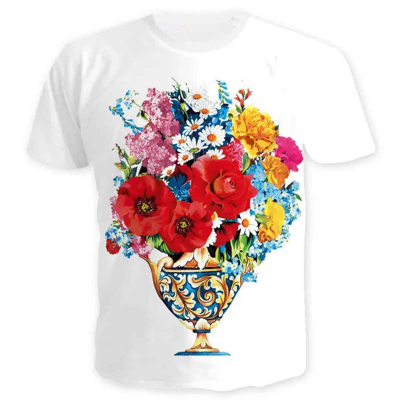 Short Plant Style Shirts Men 20Off 2018 Shirt 59 Quality Hot Cool Women Tops Summer Tee Print In Flower Potted High 3d Us9 From T ikuXZPOT