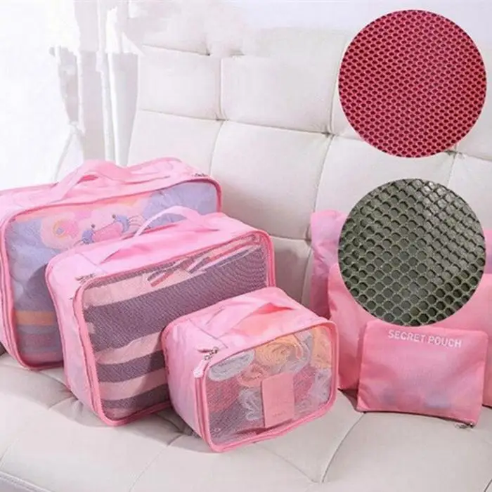 6 Pcs Clothes Storage Bags Packing Cube Traveling Home Clothing Organizer Set 669