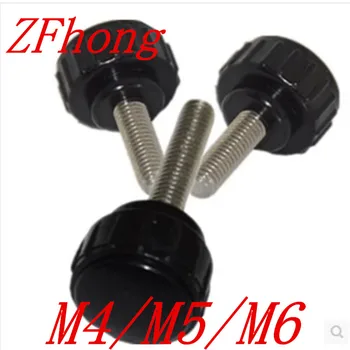 

20pcs M4 M5 M6 18# Plastic Thumb Screw Knurled Knoba djusting hand screw