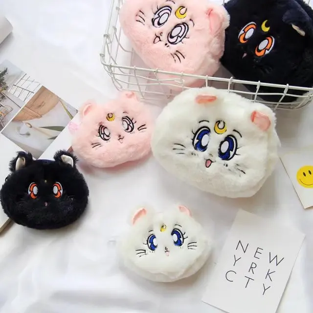 Super Cute Plush Toy Cartoon Sailor Moon Luna Cat Soft Coin Bag Creative Birthday Christmas Gift Lovely Bag Plush Present Moon Luna Sailor Moon Lunaluna Cat Aliexpress