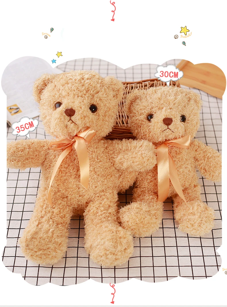 1 шт. 35 см Kawaii Teddy Bear плюшевые игрушки милые мягкие животных медведь куклы для детей детские, для малышей подарок на день рождения подарок на