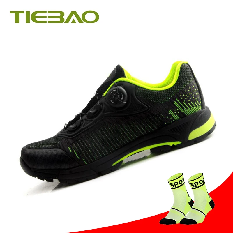 

TIEBAO Pro Leisure Cycling Bicycle Shoes Men sapatilha ciclismo MTB Rubber Soles Self-locking Shoes Road Riding Bike Sneakers