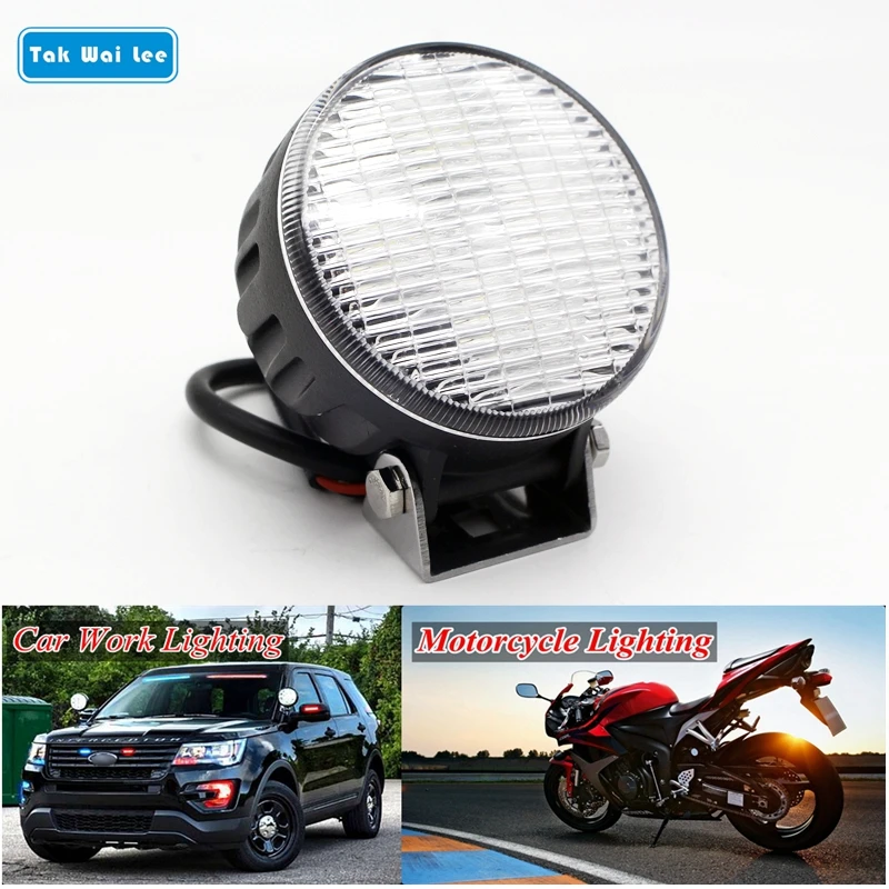 Tak Wai Lee 1Pcs 12W 4Chips LEDs Car Motorcycle Work Light Styling LED DC9-32V Driving Offroad Truck 4WD SUV Spot Flood Fog Lamp |