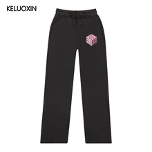 KELUOXIN Kpop BLACKPINK Square Up Trousers Men Women Harajuku Hip Hop Streetwear Cotton Harem Pants BLACKPINK Fans Sweatpants