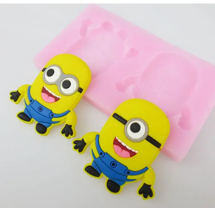 

The new series of small yellow people body fondant cake decorating silicone mold bakeware food grade liquid silicone mold green