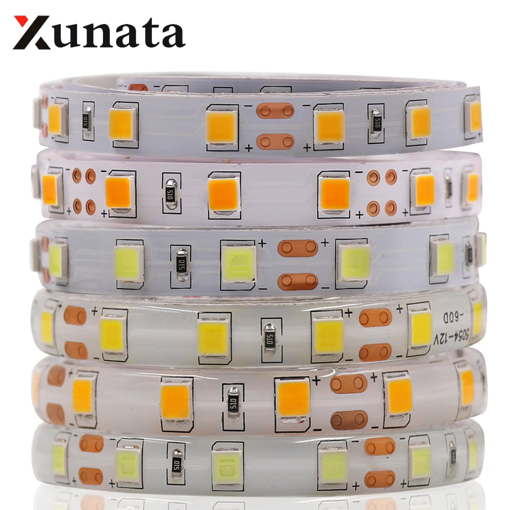 5 м/лот DC12V SMD 2835 5050 Светодиодная лента 60 светодиодов/м Водонепроницаемая